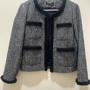 Black tweed J Crew jacket size 4
